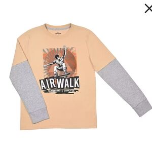 Airwalk Skateboard Streetwear Long Sleeve Layered T-shirt Men's  L & XL